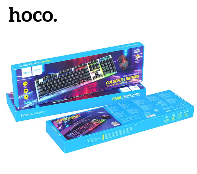 Hoco GM18 Luminous Gaming Keyboard and Mouse Set